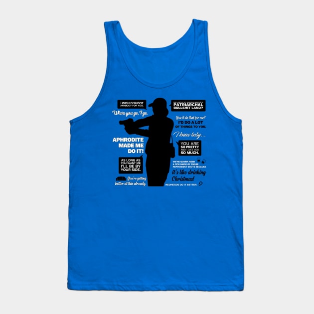 Nicole Haught Silhouette Quotes - Wynonna Earp Tank Top by VikingElf